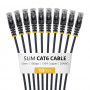 StarTech.com Slim Cat6 U/UTP -verkkokaapeli RJ45, 0,5 m, musta, 10 kpl:n pakkaus