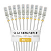 StarTech.com Slim Cat6 U/UTP -verkkokaapeli RJ45, 0,5 m, harmaa, 10 kpl:n pakkaus