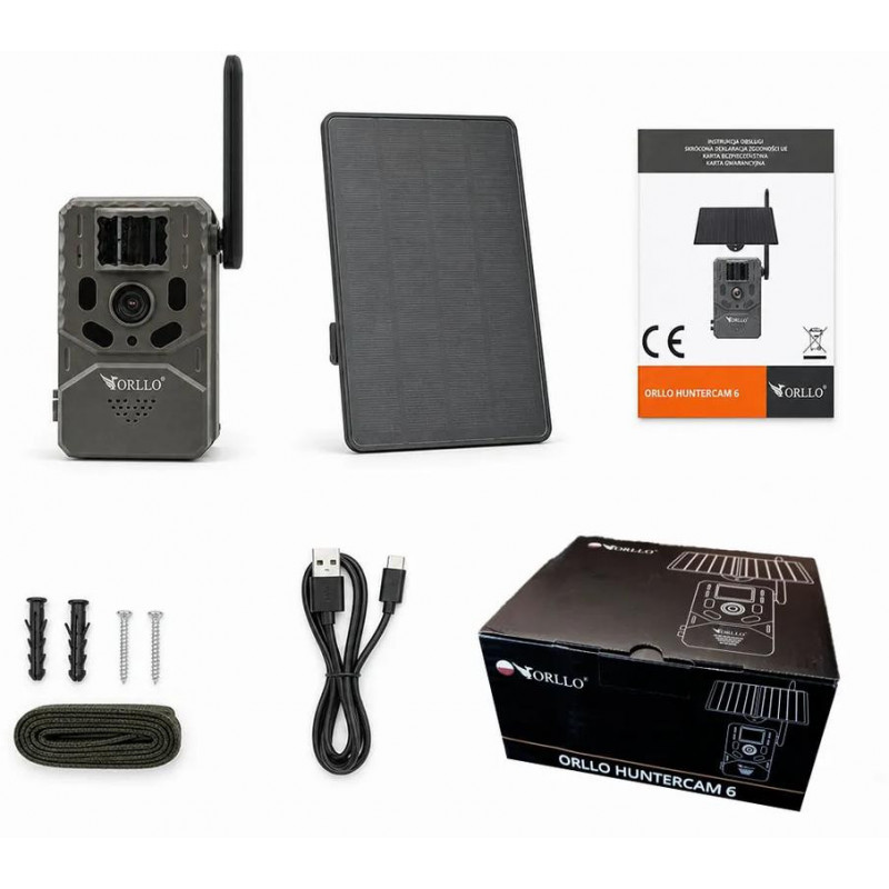 Orllo Huntercam 6 SIM 4G -riistakamera aurinkopaneelilla