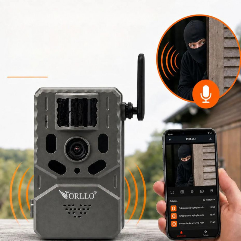 Orllo Huntercam 6 SIM 4G -riistakamera aurinkopaneelilla