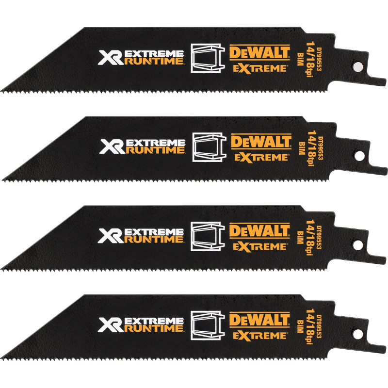 DeWalt Extreme Runtime DT99550-QZ -puukkosahanteräsarja, 13 osaa, 152-230 mm