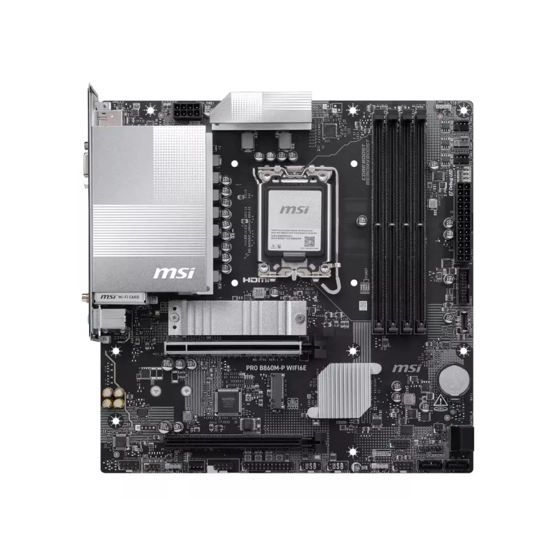 MSI PRO B860M-P WIFI6E emolevy, Intel B860, LGA 1851, Micro-ATX, DDR5