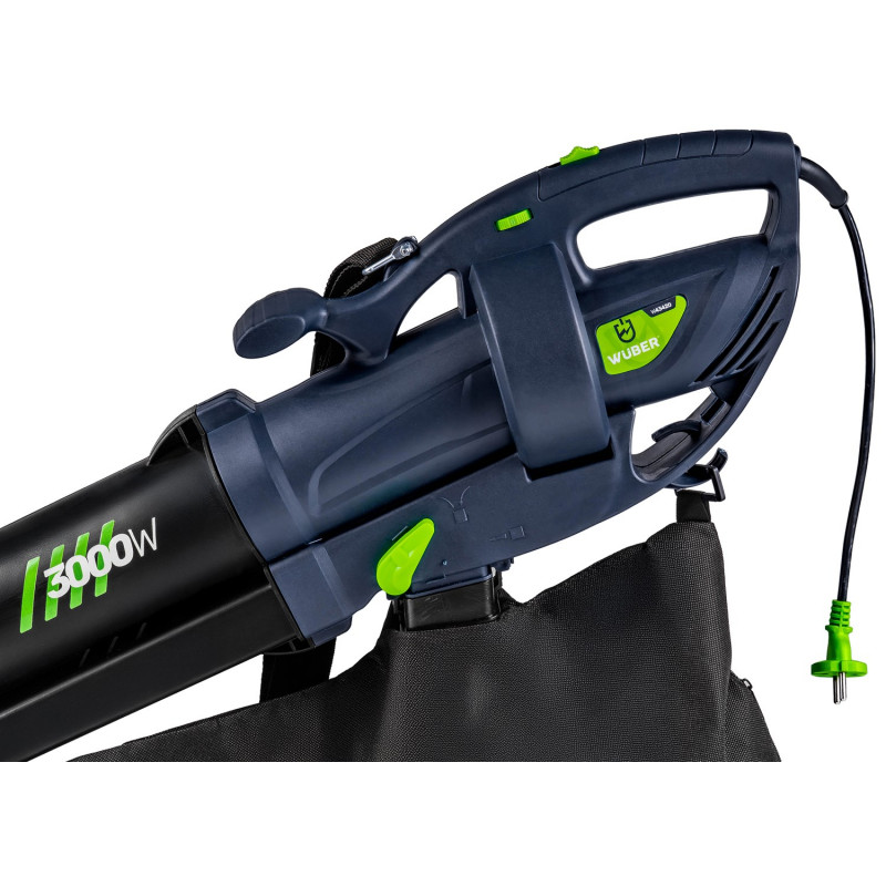 Wuber W43420 sähköinen lehtipuhallin silppurilla, 3000 W, 10:1