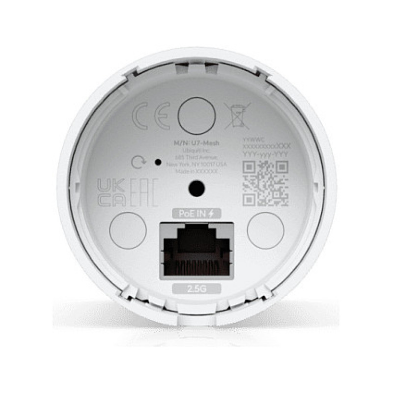 Ubiquiti U7 Mesh 5000 Mbit/s Wi-Fi 7 langaton tukiasema, PoE, valkoinen
