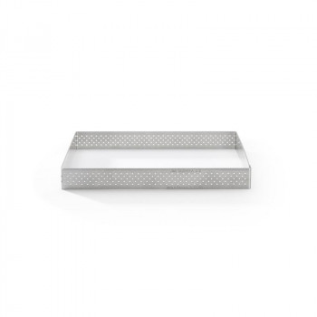 De Buyer rei'itetty neliönmuotoinen piirakkavuoka ruostumattomasta teräksestä, 17,5 cm (3099.23)
