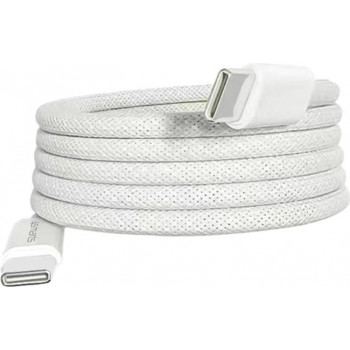 4smarts RollUp magneettinen USB-C–USB-C-kaapeli, 1,5 m, valkoinen