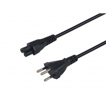 Equip virtakaapeli Swiss T12 – IEC C5, 5 m, musta, PVC