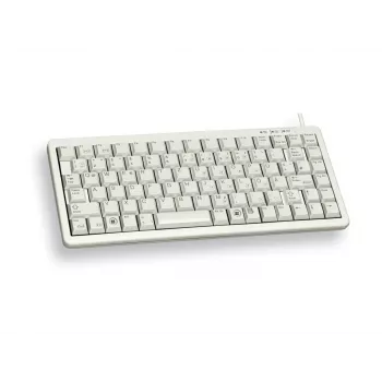 Cherry Slim Line G84-4100 kompakti näppäimistö, PS/2 + USB, 83 näppäintä, saksalainen asettelu (QWERTZ), vaaleanharmaa