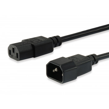 Equip virtakaapeli IEC C13 – IEC C14, 1,5 m, musta