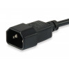 Equip virtakaapeli IEC C13 – IEC C14, 1,5 m, musta