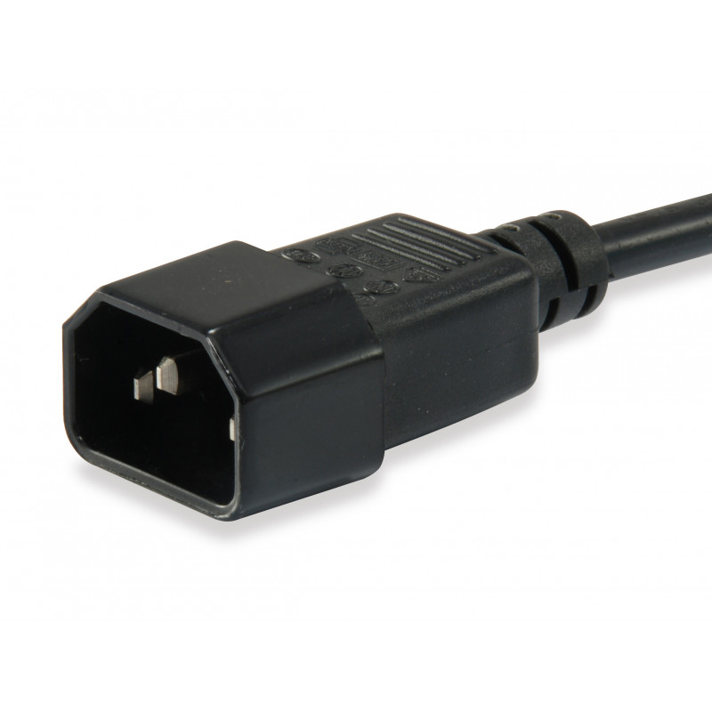 Equip virtakaapeli IEC C13 – IEC C14, 1,5 m, musta
