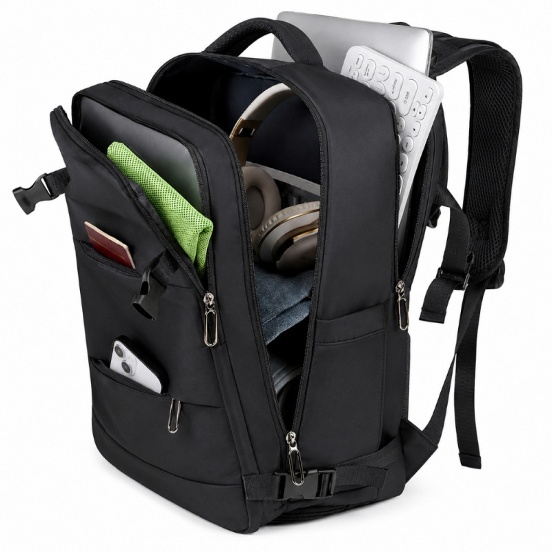 Extralink Black Forest KM06 matka-laptop-reppu 45x20x30 cm, musta