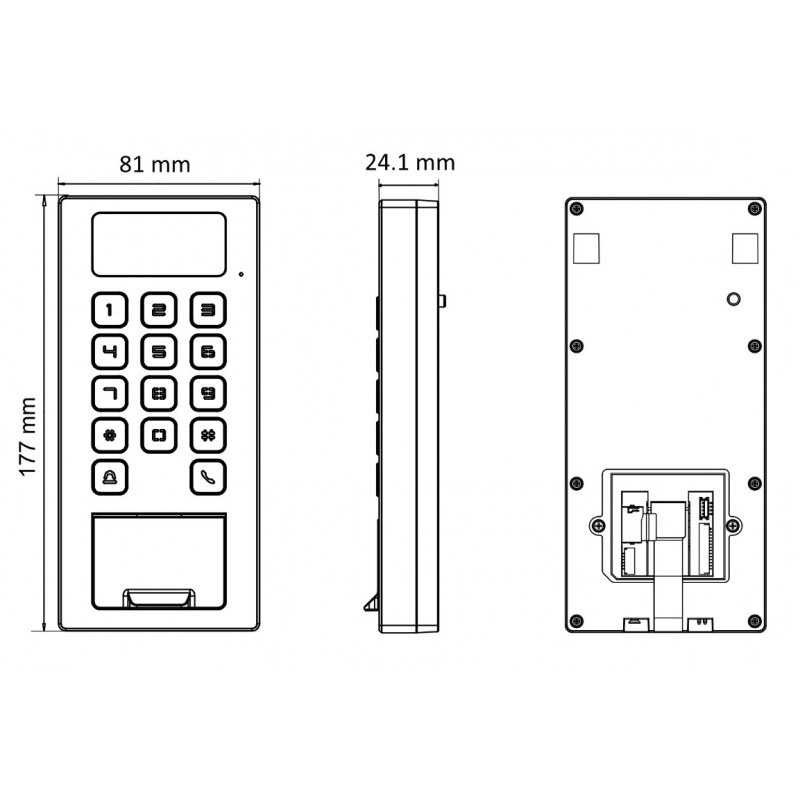 Hikvision DS-K1T502DBFWX kulunvalvontalukija harmaa