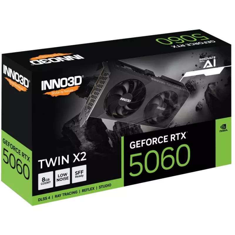 Inno3D RTX 5060 Twin X2 V2 8GB näytönohjain N50602-08D7-198072N