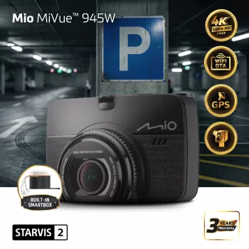 Mio MiVue 945W Premium 4K autokamera, STARVIS 2, Wi-Fi, GPS