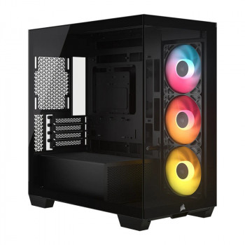 Corsair 2800X RS-R ARGB panoraamalasi Micro-ATX tietokonekotelo, musta