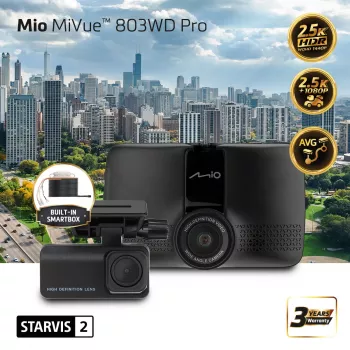 Mio MiVue 803WD Pro Dual HDR 2.5K GPS WIFI Parkkit autokamera
