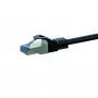 DSIT Cat6a S/FTP patch-kaapeli, 50 m, musta, LSZH
