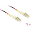 Delock 80156 LC Duplex - LC Duplex Multimode OM4 -valokuitukaapeli, 75 m