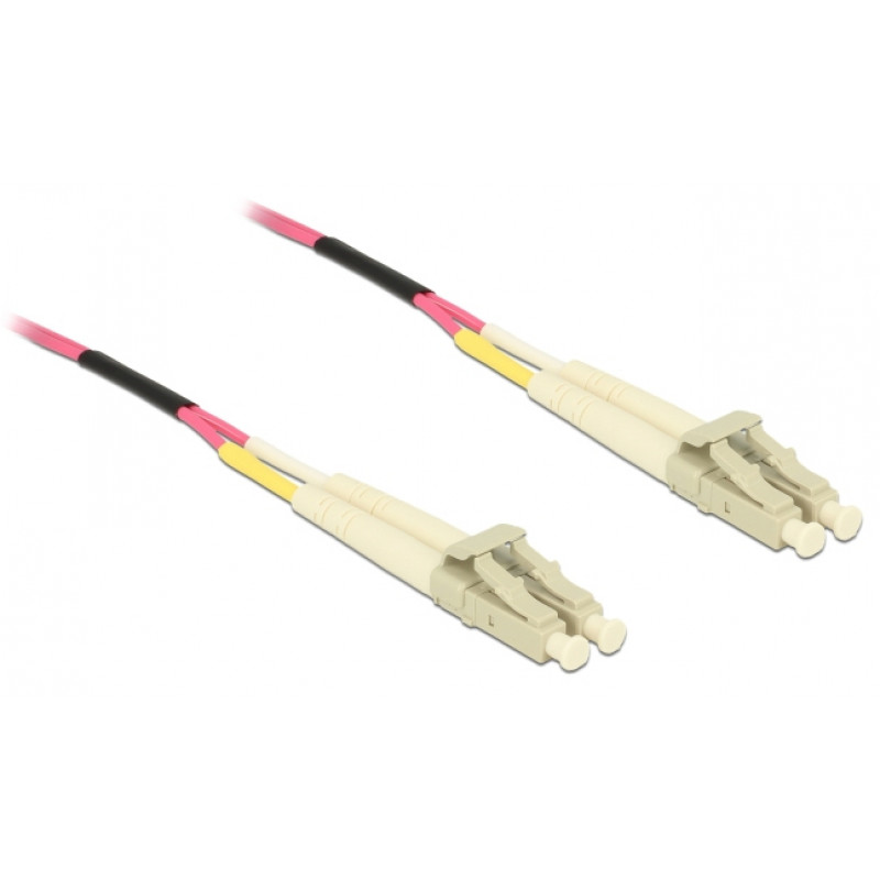 Delock 80156 LC Duplex - LC Duplex Multimode OM4 -valokuitukaapeli, 75 m
