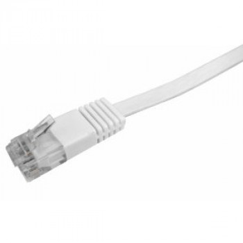 Logilink litteä Cat5e U/UTP patchkaapeli RJ45, 0,25 m, valkoinen