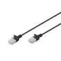 DIGITUS Slim Cat6 U/UTP patchkaapeli RJ45, 0,3 m, musta, LSZH