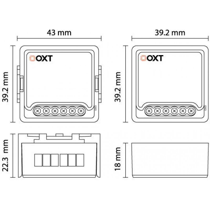 OXT T210GL WLAN-Tuya-autotallin ovimoduuli, ilman anturia
