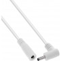InLine® DC-jatkojohto, kulmaliitin, 3,5 x 1,35 mm, valkoinen, 0,5 m