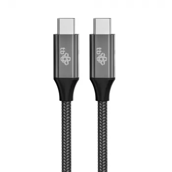 TB punottu USB 3.2 Gen 2 -kaapeli USB-C - USB-C, 1 m, 100 W, musta