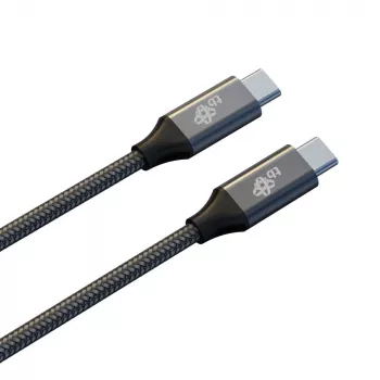 TB punottu USB 3.2 Gen 2 -kaapeli USB-C - USB-C, 1 m, 100 W, musta