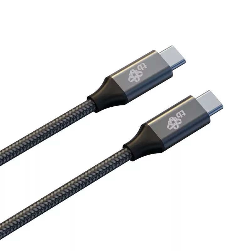TB punottu USB 3.2 Gen 2 -kaapeli USB-C - USB-C, 1 m, 100 W, musta