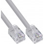 InLine® modulaarinen pyöreä kaapeli RJ12, uros/uros, 6-johdin, 6P6C, 1 m