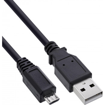 InLine USB 2.0 -kaapeli USB-A - Micro-USB B, 1 m, musta