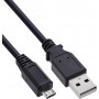 InLine USB 2.0 -kaapeli USB-A - Micro-USB B, 1 m, musta