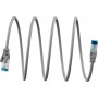 WENTRONIC Cat6a S/FTP patch-kaapeli RJ45, 0,25 m, harmaa