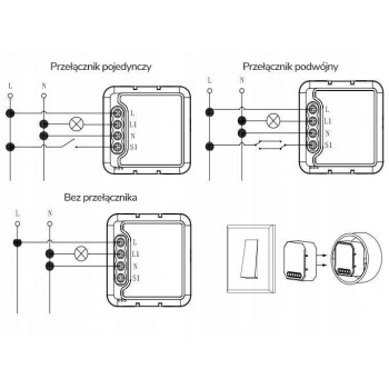 OXT T221 mini-WiFi-relemoduuli, 1 virtapiiri, Tuya