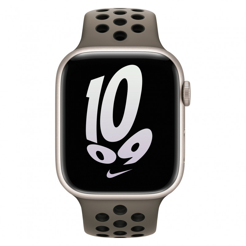 Apple Watch Nike Sport -ranneke 45mm – Olive Grey/musta
