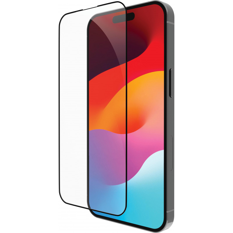 dbramante1928 eco-shield näytönsuoja Apple iPhone 15 -puhelimelle, musta reuna