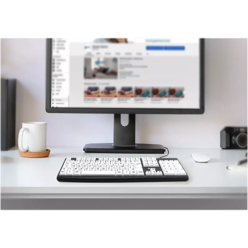 Geemarc KBSV3 USB-näppäimistö, saksalainen asettelu (QWERTZ), valkoinen