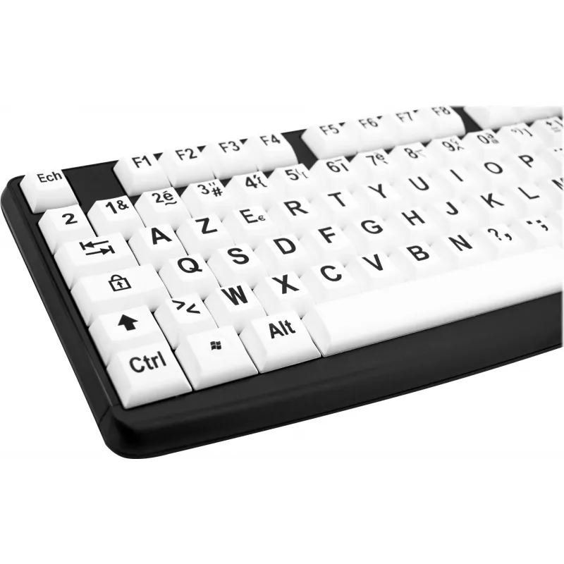 Geemarc KBSV3 USB-näppäimistö, saksalainen asettelu (QWERTZ), valkoinen