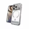 Zagg Santa Cruz Snap Metallic kuori jalustalla iPhone 18 Pro / 17 Pro, hopea