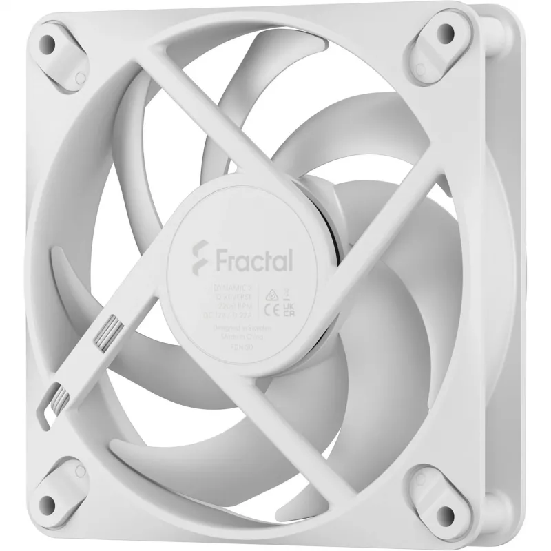 Fractal Design Dynamic 3-12 Reverse 120 mm kotelotuuletin, valkoinen