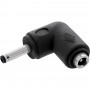 InLine® DC-sovitin, 3,5 x 1,35 mm, pistoke/liitin, kulma, musta