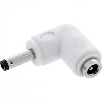 InLine® DC-sovitin, 4,0 x 1,7 mm, pistoke/liitin, kulma, valkoinen