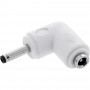InLine® DC-sovitin, 3,5 x 1,35 mm, pistoke/rasia, kulma, valkoinen