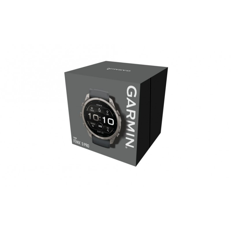 Garmin Fenix 9 Pro – 51mm titaani grafiitti/musta silikoniranneke älykello