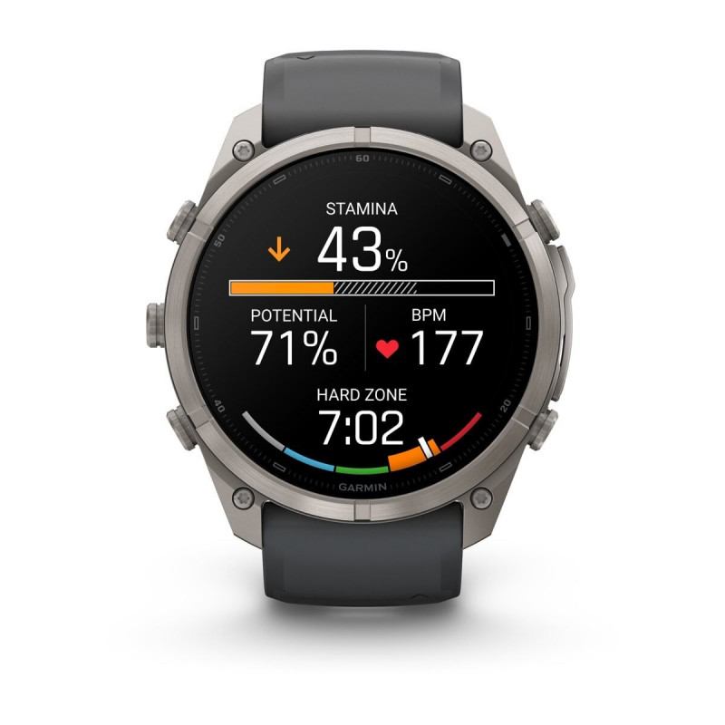 Garmin Fenix 9 Pro – 51mm titaani grafiitti/musta silikoniranneke älykello