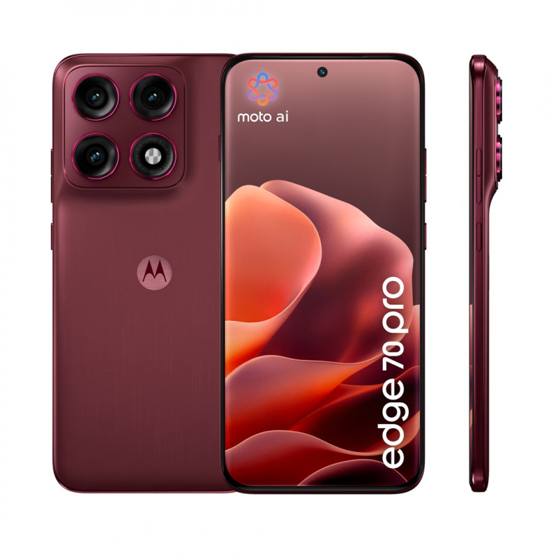 Motorola Moto Edge 70 Pro 12/512GB älypuhelin, 6,78 inch AMOLED 144Hz, Pantone Zinfandel