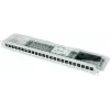 Telegärtner 100007010 19 tuuman moduulikehikko, varustettu, CAT 6a, 1 HE, harmaa