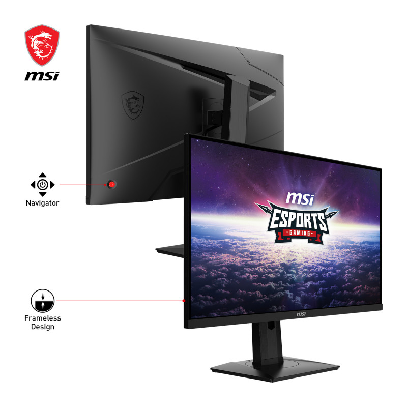 MSI G274QPXDE 68,6 cm (27) QHD IPS -pelimonitori 16:9 HDMI/DP/USB-C PD65W 240Hz